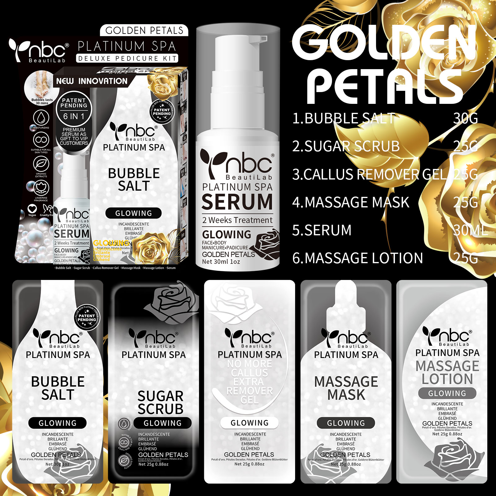 Golden Petals Platinum 6 in 1 Spa NBC BeautiLab